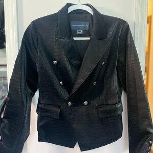 French Connection Black Croc Blazer
